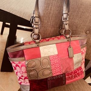 COACH Pink Patchwork Bag